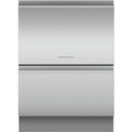 Fisher & Paykel DD60D4HNX9 - Black/Stainless Steel Double DishDrawer - 12 Place Settings - E Energy