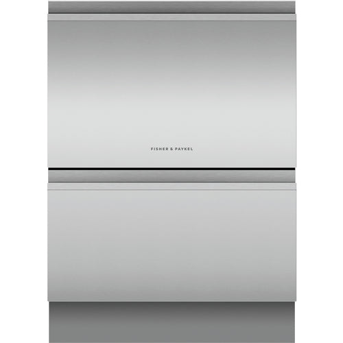 Fisher & Paykel DD60D4HNX9 - Black/Stainless Steel Double DishDrawer - 12 Place Settings - E Energy