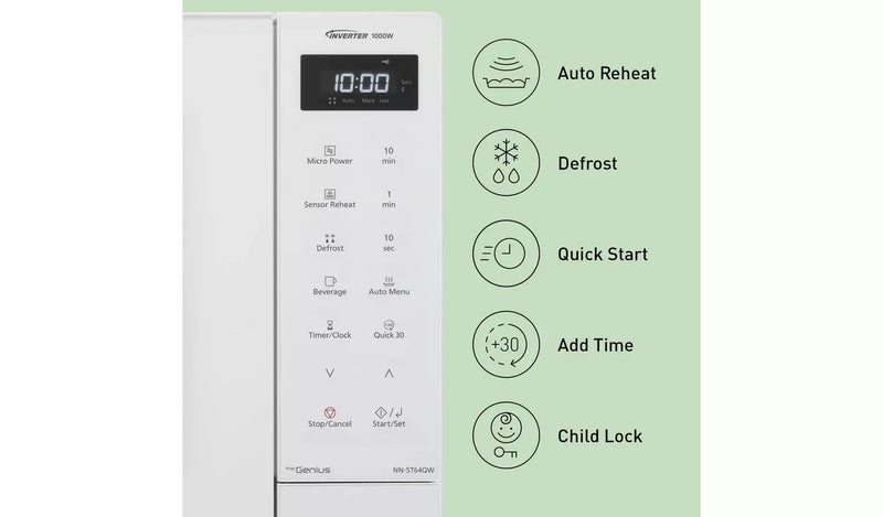 Panasonic NN-ST68QSBPQ - Silver Microwave