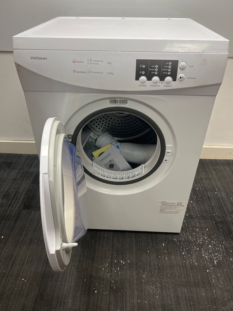Statesman TVM07W - White 7KG Vented Dryer - C energy - Unboxed
