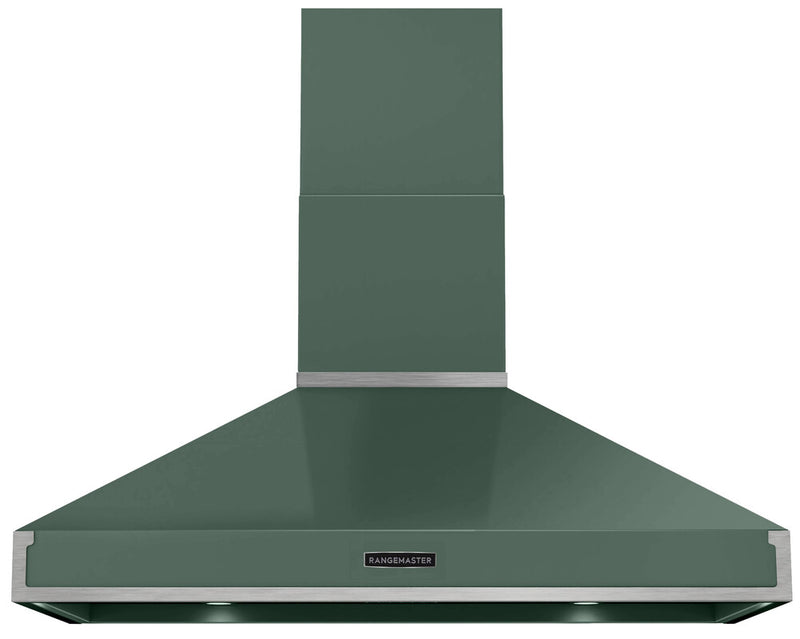 Rangemaster RPREHD110PMGR/CM1 110cm Prestige Cooker Hood - Mineral Green with Chrome Trim