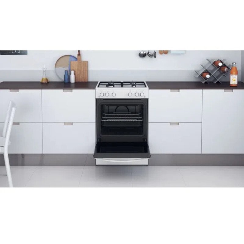 Indesit IS67G1PMW/UK - White 60cm Freestanding Gas Cooker - Easy Clean - A+ Energy Rating