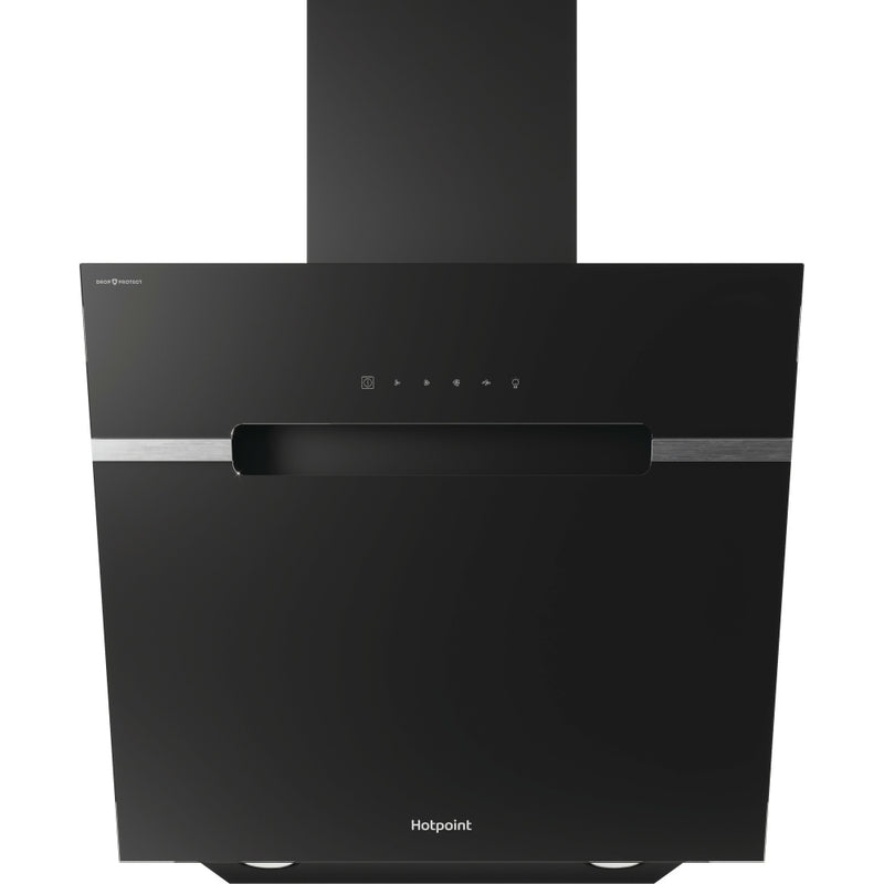 Hotpoint PHVS61FLTDPK - Black 60cm Chimney Cooker Hood - 580 m³/h - A Energy Rated