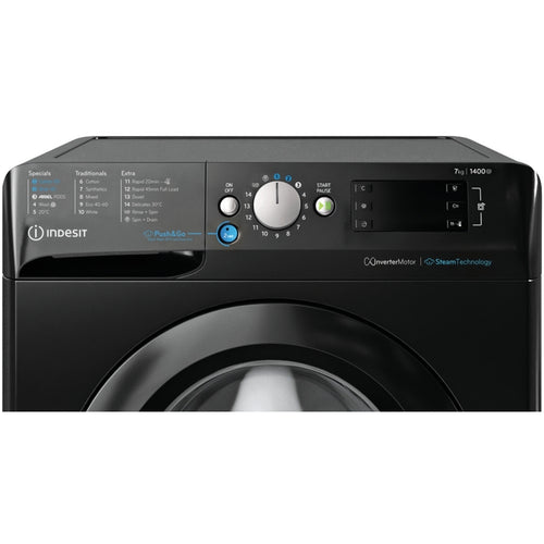 Indesit BWE 71496X KV UK - Black 7KG Washing Machine - 1400 RPM - A Energy