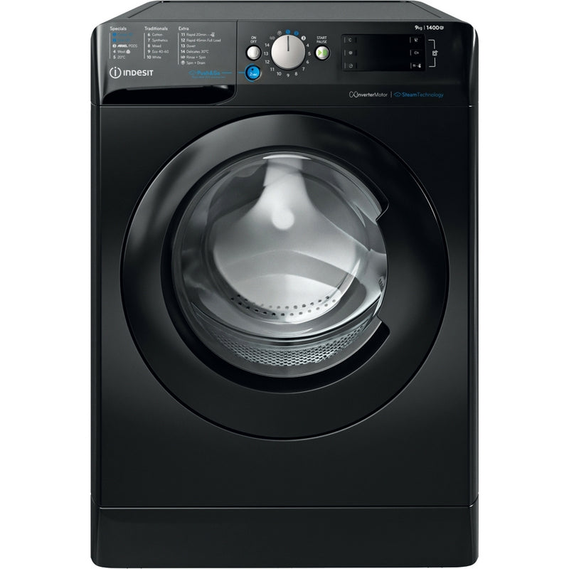 Indesit BWE 91496X KV UK - Black 9KG Washing Machine - 1400 RPM - A energy