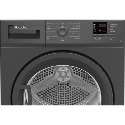 Hotpoint C HD C82 GGGD UK - Grey 8KG Condenser Tumble Dryer - 15 Programs - B Energy Rating
