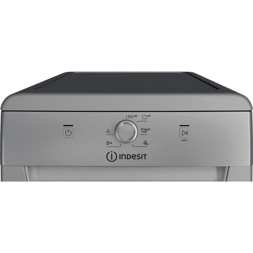 Indesit IN2FE10CS90SUK - Silver Slimline Dishwasher - 10 Place Settings - E Energy Rated