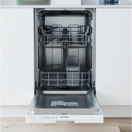Indesit IN2ID10CS80UK - White Slimline Dishwasher - 10 Place Settings - D Energy