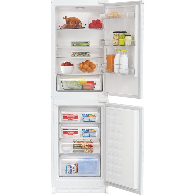 Hotpoint HPKS 1262B4 UK - White Integrated Fridge Freezer - 265L Capacity - Low Frost - E Energy Rating