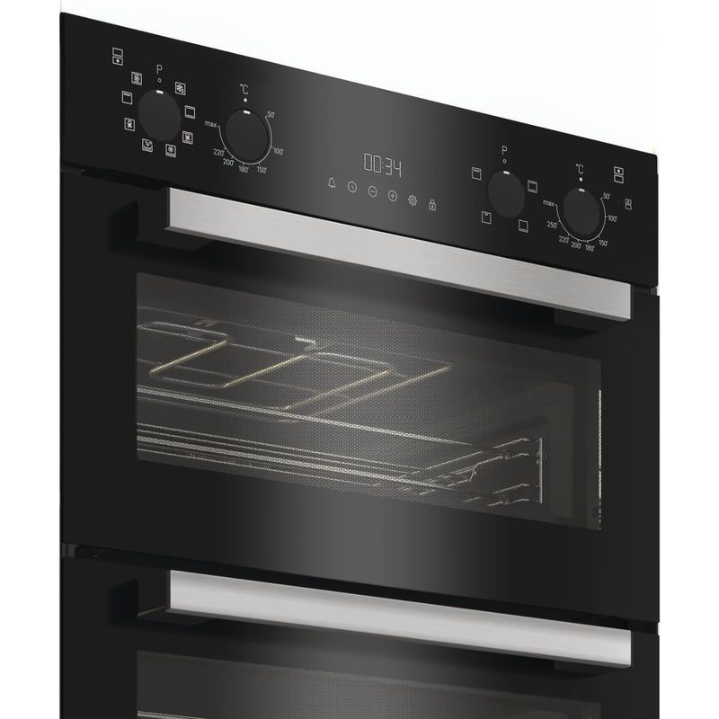 Hotpoint DIH 82G1A B - Black Built-In Double Oven - 109L Total Capacity - A Energy Rated