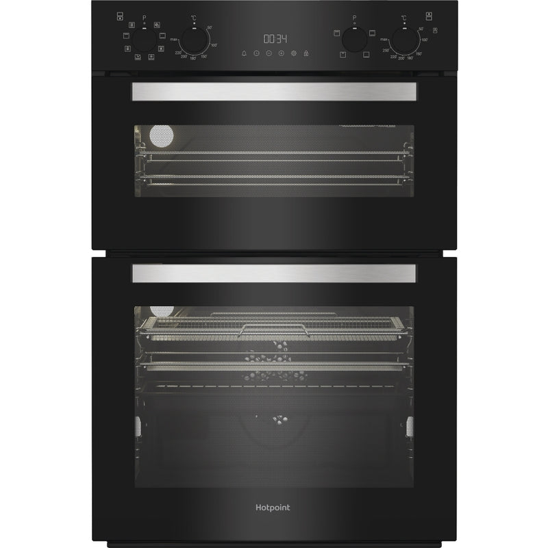 Hotpoint DIH 82G1A B - Black Built-In Double Oven - 109L Total Capacity - A Energy Rated