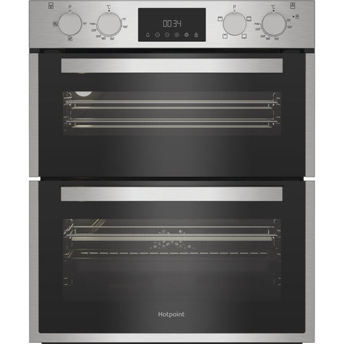 Hotpoint DUH 10D IX - Stainless Steel Double Oven - 86L Total Capacity - A Energy Rated