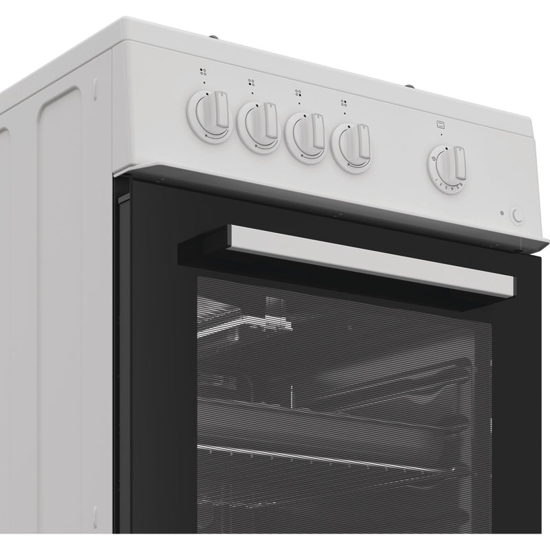 Indesit I5G1KMW - White Gas Cooker - 55L Single Oven - A Rated
