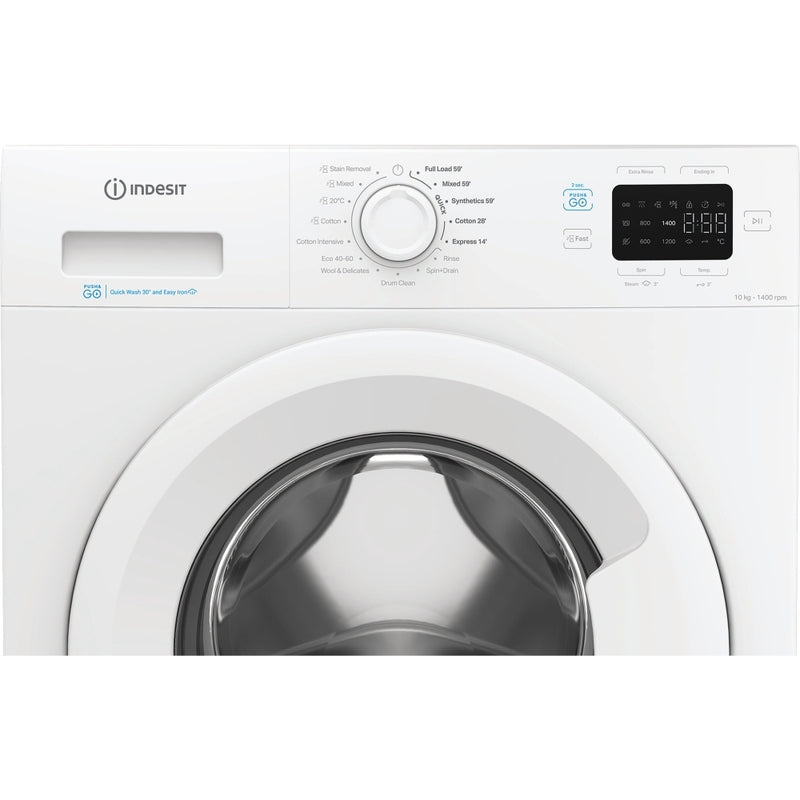 Indesit IP 1046 PUSH&GO UK - White 10KG Washing Machine - 1400 RPM - A Energy
