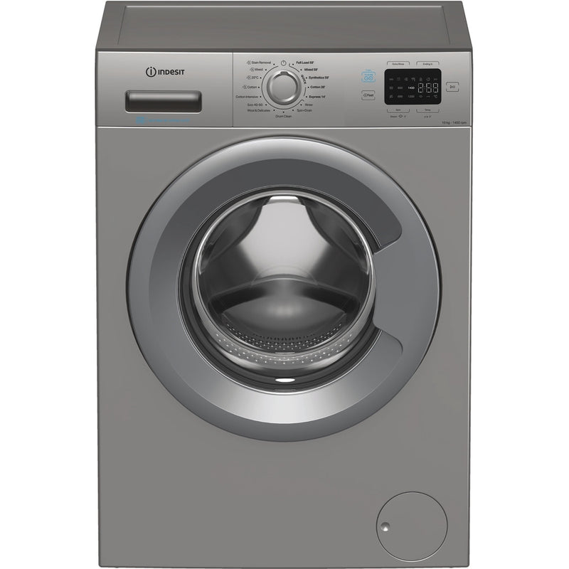 Indesit IP 1046S PUSH&GO UK - Silver 10KG Washing Machine - 1400 RPM - A energy