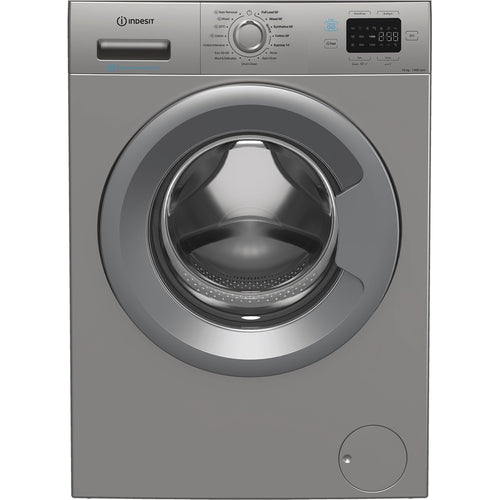 Indesit IP 1046S PUSH&GO UK - Silver 10KG Washing Machine - 1400 RPM - A energy