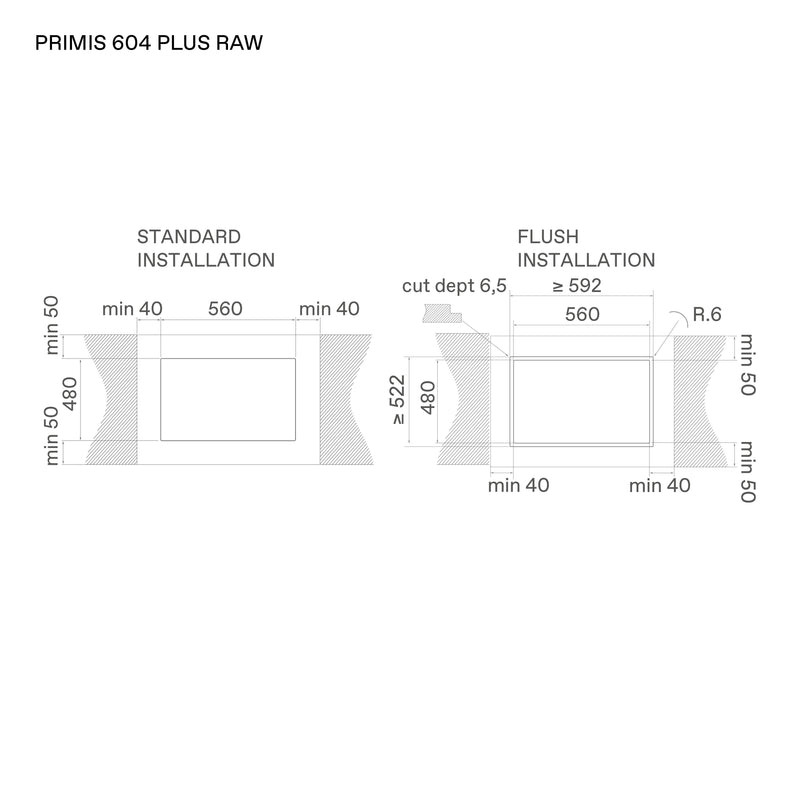 Elica Primis 604 Plus Raw - Black Induction Hob - 4 Cooking Zones
