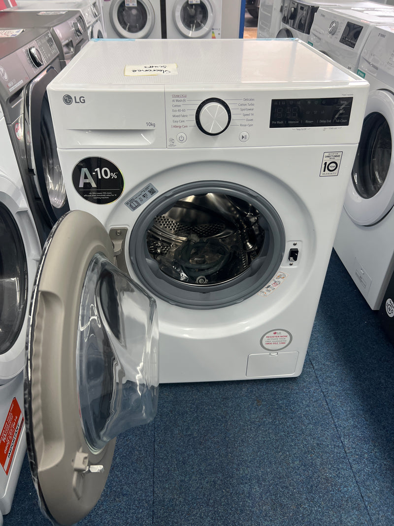 LG F4Y510WBLN1 - White 10KG Washing Machine - 1400 RPM - A energy - Unboxed