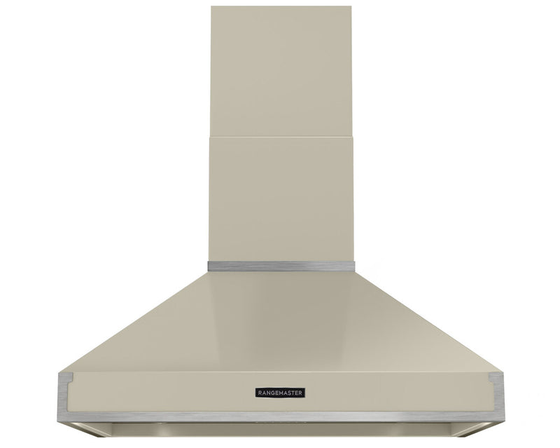 Rangemaster RPREHD90PPCR/CM1 90cm Prestige Cooker Hood - Pale Cream with Chrome Trim