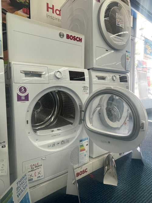 Bosch Series 4 WTH85225GB - White 8KG Heat Pump Condenser Dryer - A++ energy - Display