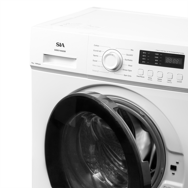 sia SWM7440W - White Freestanding Washing Machine - 1400 RPM - E energy