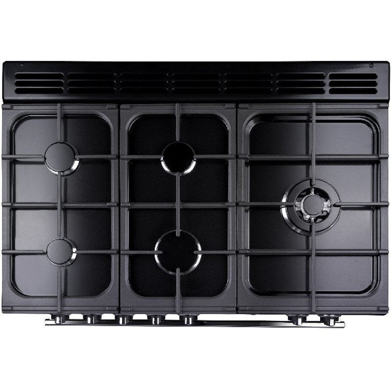 Rangemaster Professional Plus FX PROP90FXDFFGB/C - Black/Chrome Dual Fuel Range Cooker - 90cm - A Rated
