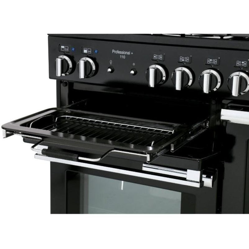Rangemaster Professional Plus PROP110DFFCR/C - Cream/Chrome Dual Fuel Range Cooker - 153L - A Rated