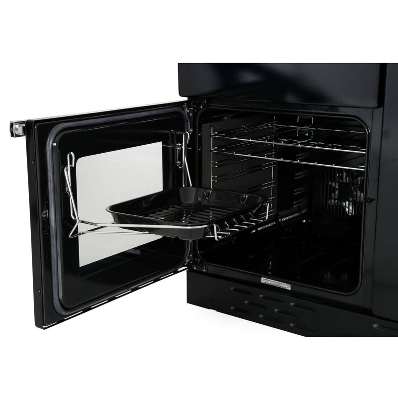 Rangemaster PROP90EIGB/C - Black/Chrome Range Cooker - 140L Dual Oven - A Rated