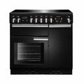 Rangemaster PROP90EIGB/C - Black/Chrome Range Cooker - 140L Dual Oven - A Rated