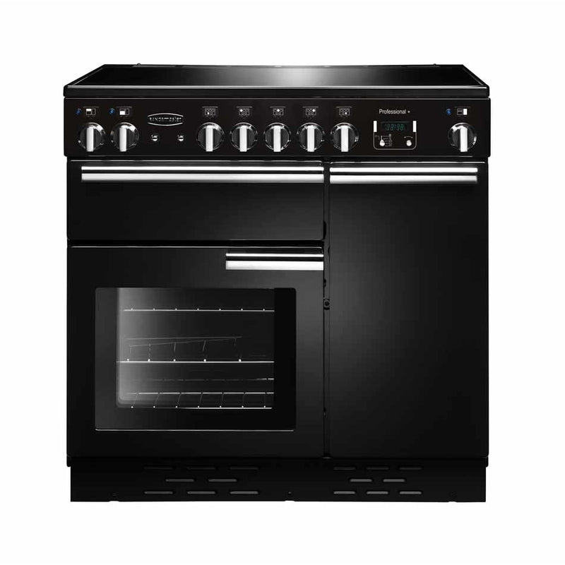 Rangemaster PROP90EIGB/C - Black/Chrome Range Cooker - 140L Dual Oven - A Rated