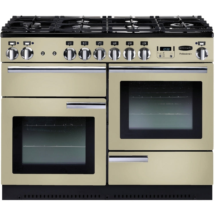 Rangemaster Professional Plus PROP110NGFCR/C - Cream/Chrome Gas Range Cooker - 122L - A Rated