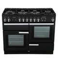 Rangemaster PROP110NGFGB/C - Black / Chrome Range Cooker - 110cm - 6 Burners - A Energy Rated