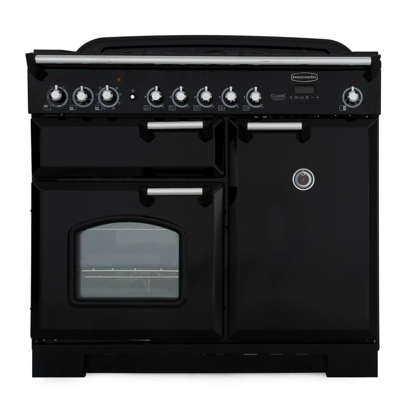 Rangemaster CDL100DFFBL/C - Black Range Cooker - 155L Dual Fuel - A Rated
