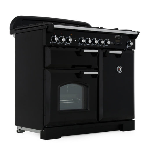 Rangemaster CDL100DFFBL/C - Black Dual Fuel Range Cooker - 155L - A Energy Rated