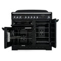 Rangemaster CDL100DFFBL/C - Black Dual Fuel Range Cooker - 155L - A Energy Rated