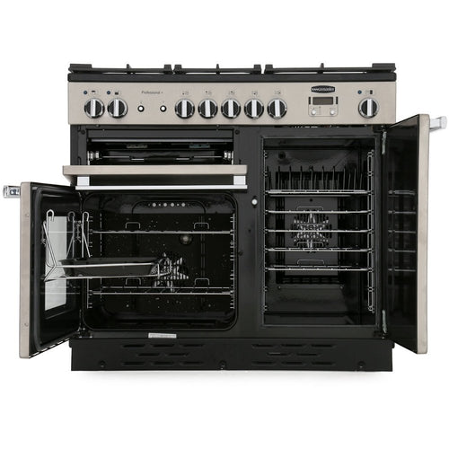 Rangemaster Professional Plus PROP100DFFGB/C - Black 100cm Range Cooker - Dual Fuel - A Rated