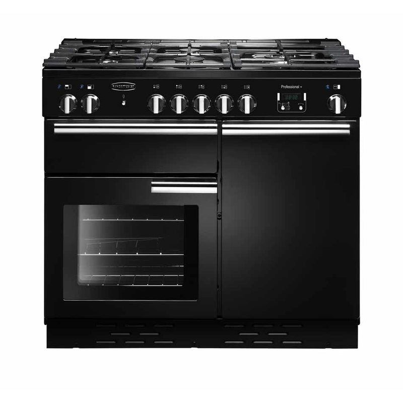 Rangemaster Professional Plus PROP100DFFGB/C - Black 100cm Range Cooker - Dual Fuel - A Rated