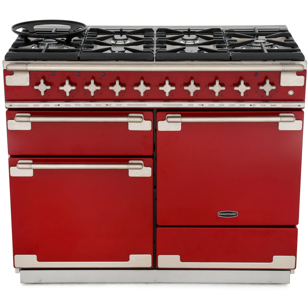 Rangemaster ELS110DFFRD - Cherry Red Range Cooker - 146L Dual Fuel - A ...
