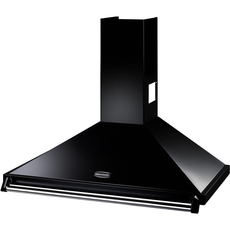 Rangemaster Classic CLAHDC100BC - Black/Chrome Chimney Cooker Hood - 100cm - D Energy