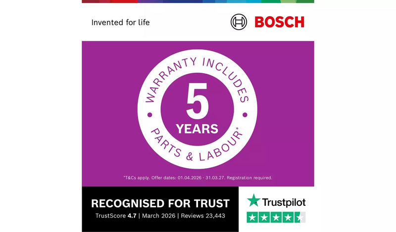Bosch Series 4 GSN36VWDGG - White Freestanding Frost Free Freezer - D energy