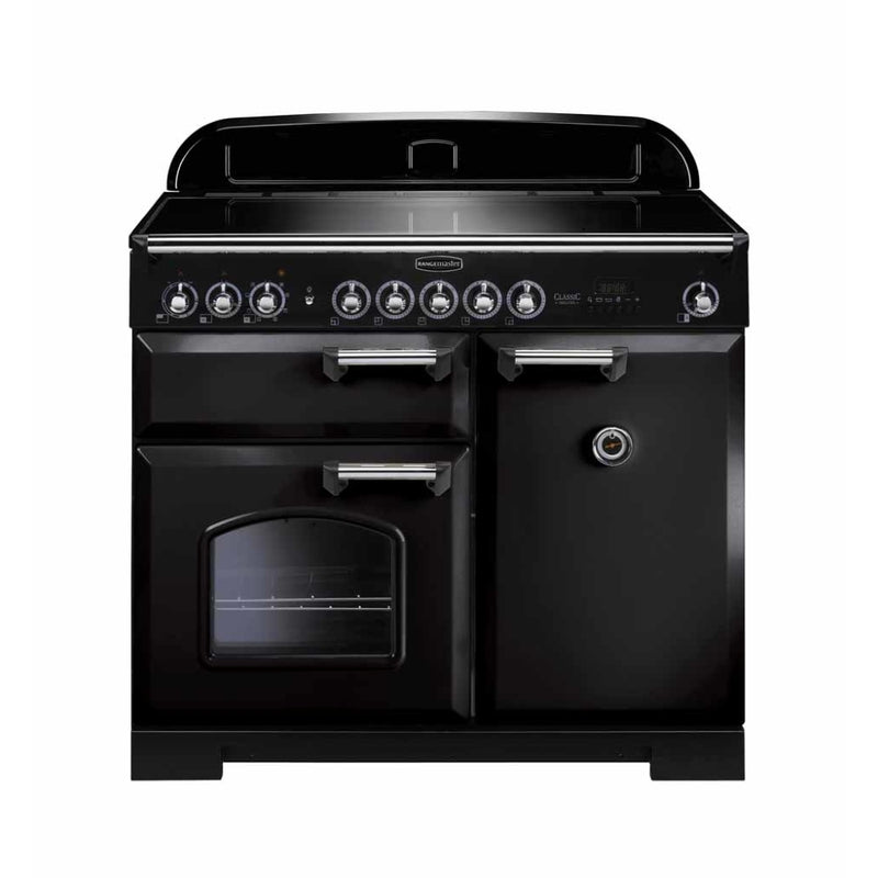 Rangemaster CDL100EIBL/C - Black/Chrome Range Cooker - 155L - A Rated