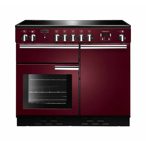 Rangemaster Professional Plus PROP100EICY/C - Cranberry/Chrome 100cm Range Cooker - Induction - A Rated