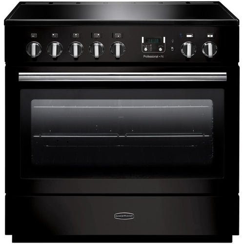 Rangemaster PROP90FXEIGB/C - Black/Chrome Range Cooker - 114L Dual Cavity - A Rated