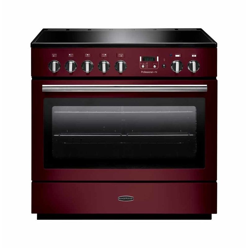 Rangemaster Professional Plus FX PROP90FXEICY/C - Cranberry/Chrome 90cm Range Cooker - Induction - A Rated
