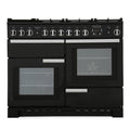 Rangemaster PDL110DFFGB/C - Black/Chrome 110cm Range Cooker - Dual Fuel - A Rated