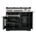 Rangemaster PDL100DFFSS/C - Stainless Steel/Chrome Dual Fuel Range Cooker - 155L Capacity - A Energy Rating