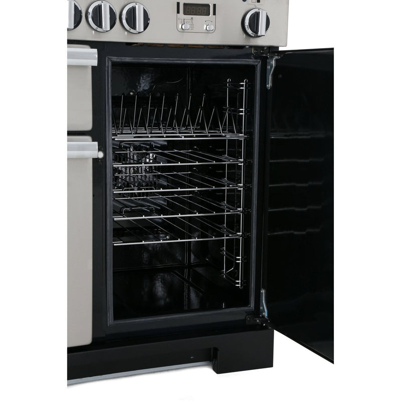 Rangemaster PDL100DFFSS/C - Stainless Steel/Chrome Dual Fuel Range Cooker - 155L Capacity - A Energy Rating