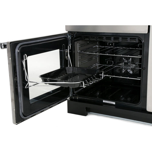 Rangemaster PDL100DFFSS/C - Stainless Steel/Chrome Dual Fuel Range Cooker - 155L Capacity - A Energy Rating