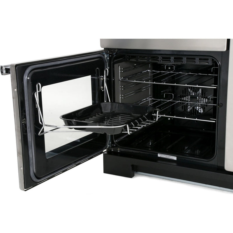 Rangemaster PDL100DFFSS/C - Stainless Steel/Chrome Dual Fuel Range Cooker - 155L Capacity - A Energy Rating