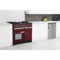 Rangemaster PDL100DFFCY/C - Cranberry Red Dual Fuel Range Cooker - 150L - A Rated